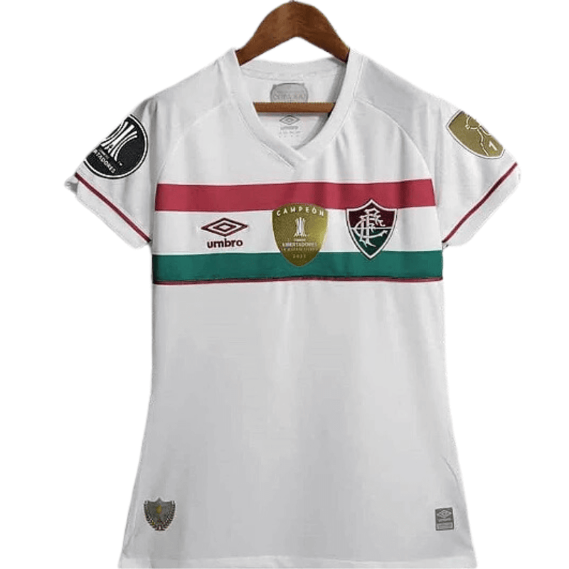 Camisa Feminina Fluminense II 2023/24 - Torcedor + Patchs Campeão Libertadores