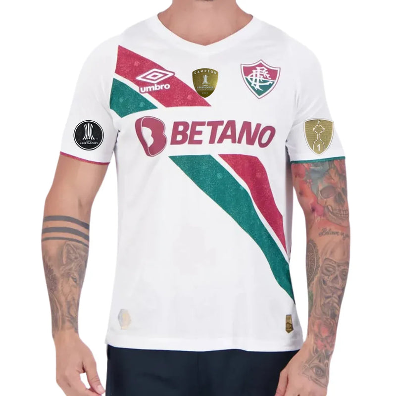 Camisa Masculina Fluminense II 2024/25 - Torcedor + Patchs Campeão Libertadores