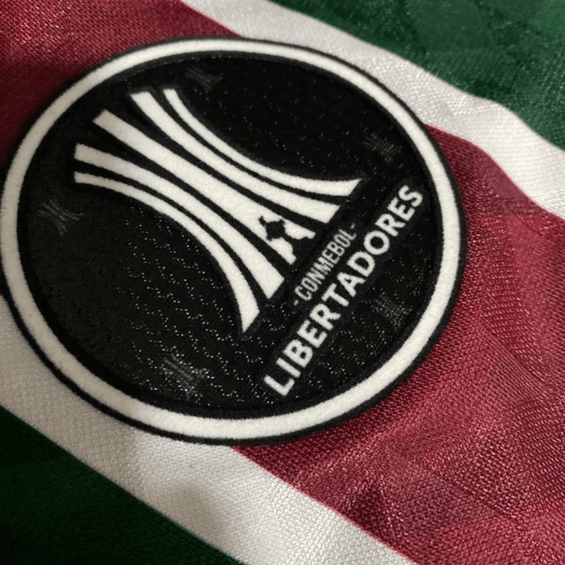 Camisa Masculina Fluminense I 2023/24 - Torcedor + Patchs Campeão Libertadores 2023