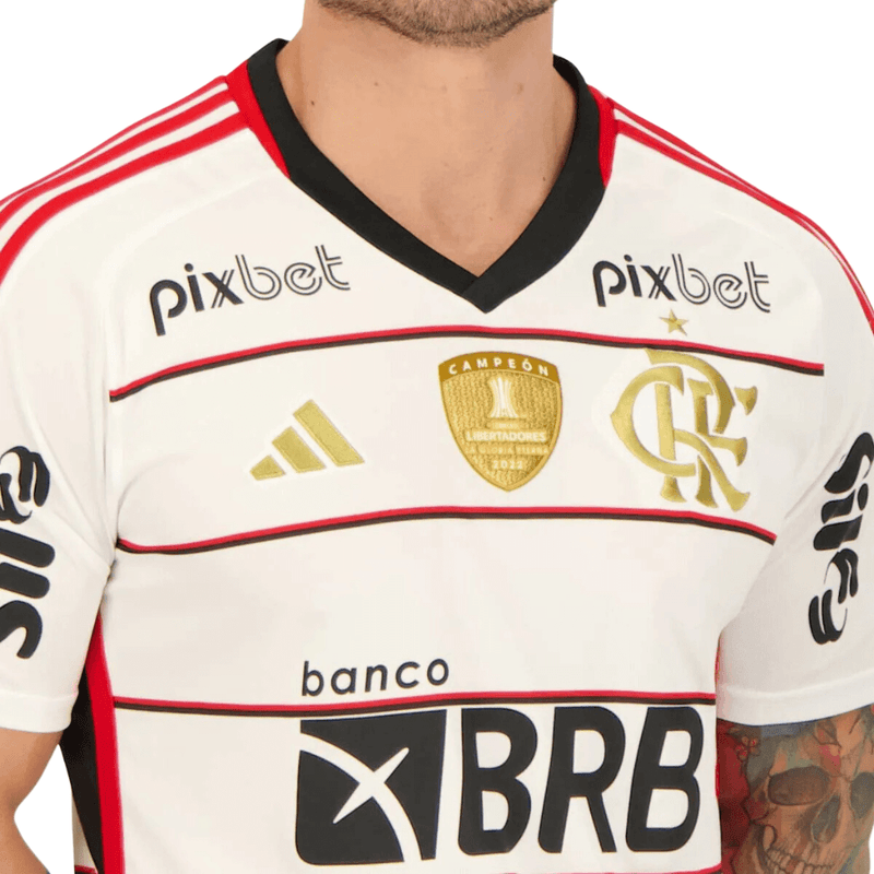 Camisa Masculina Flamengo II 2023/24 -  Patrocínios + Patchs