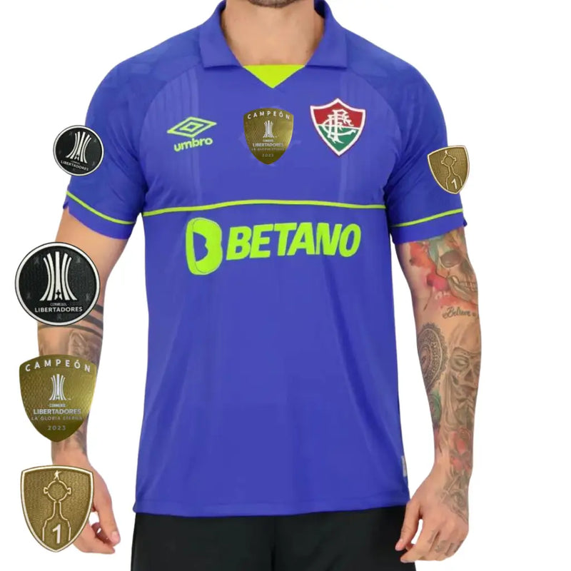 Camisa Masculina Fluminense 2023/24 - Goleiro + Patch Campeão Libertadores