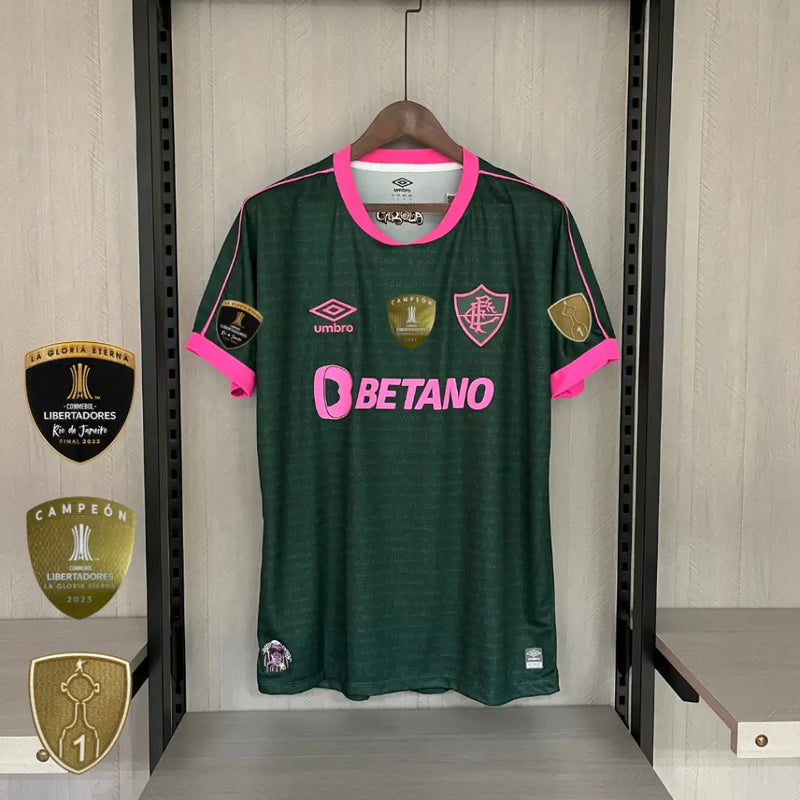 Camisa Masculina Fluminense III 2023/24 - Torcedor + Patchs Campeão Libertadores