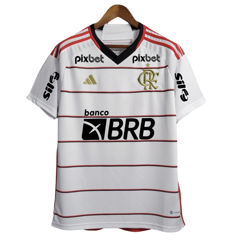 Camisa Masculina Flamengo II 2023/24 -  Patrocínios + Patchs