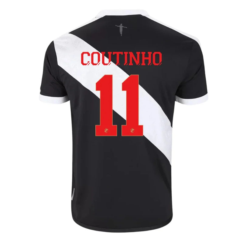 Camisa Vasco I 24/25 Jogador Kappa Masculina - Preto+Branco