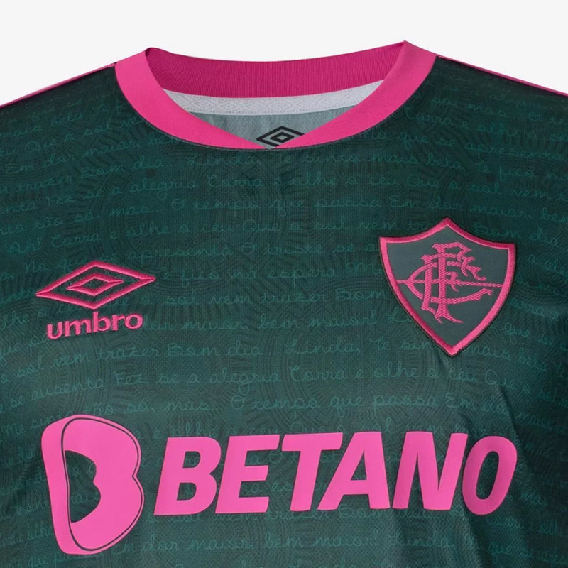 Camisa Masculina Fluminense III 2023/24 - Torcedor + Patchs Campeão Libertadores