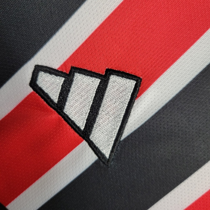 Kit Infantil São Paulo Away 23/24 - Vermelho e Preto