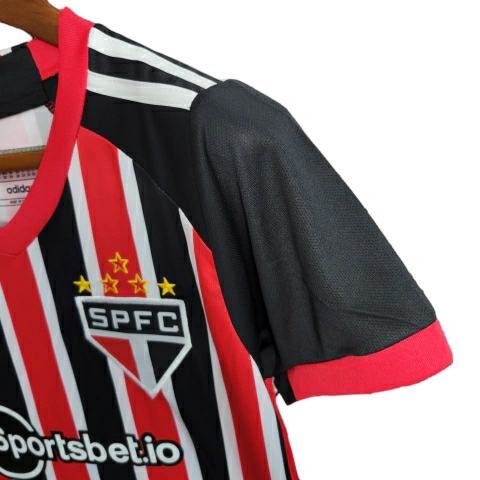 Kit Infantil São Paulo Away 23/24 - Vermelho e Preto