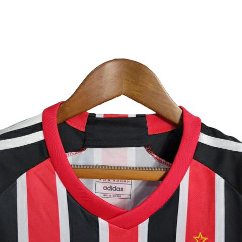 Kit Infantil São Paulo Away 23/24 - Vermelho e Preto